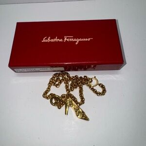 Salvatore Ferragamo Pumps Necklace Authentic